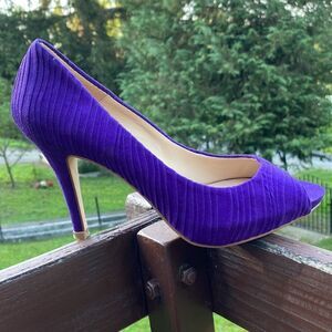 Pedro Miralles  Leather&Velvet Open Toe 4” Heels